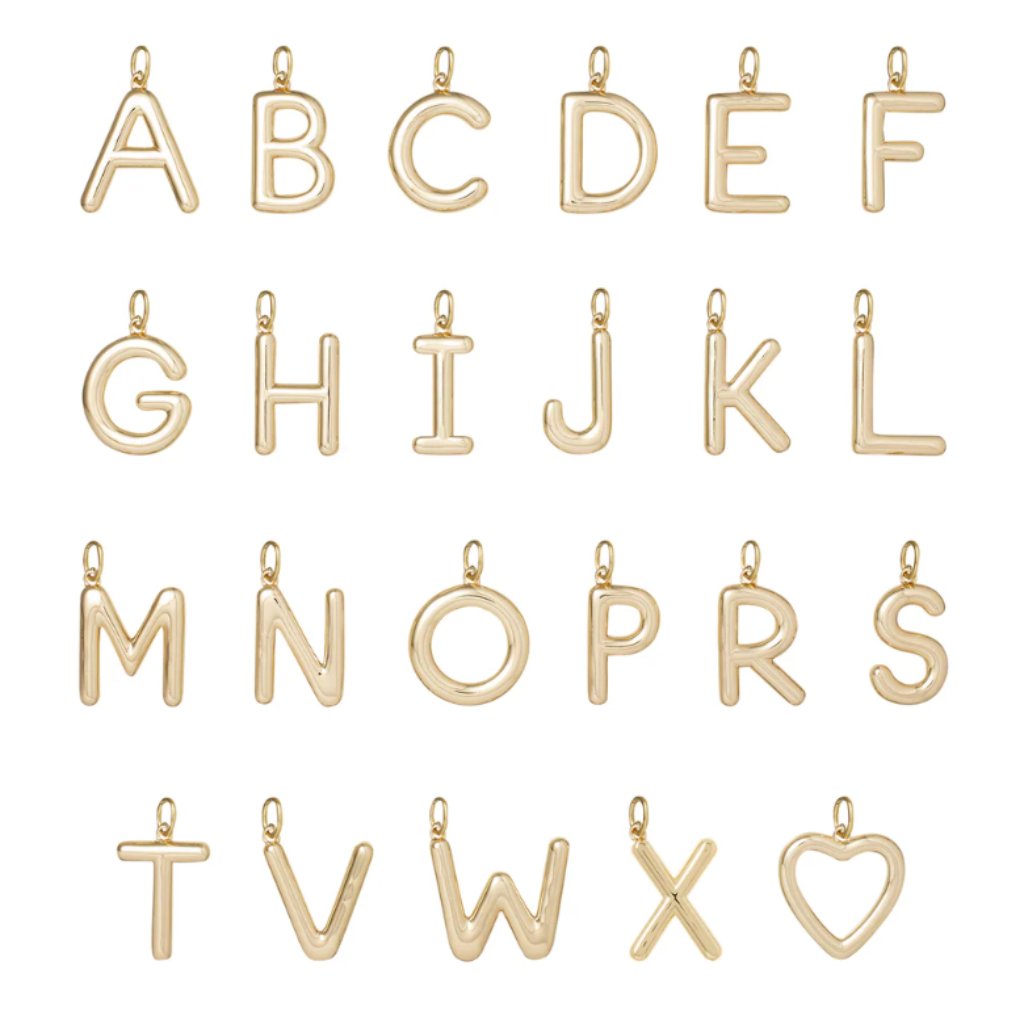 Roxanne Assoulin The Very Big Puffy Initial Charms J/T/D/G
